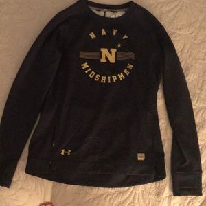 UnderArmour Navy Fleece CrewNeck Sweatshirt Size M